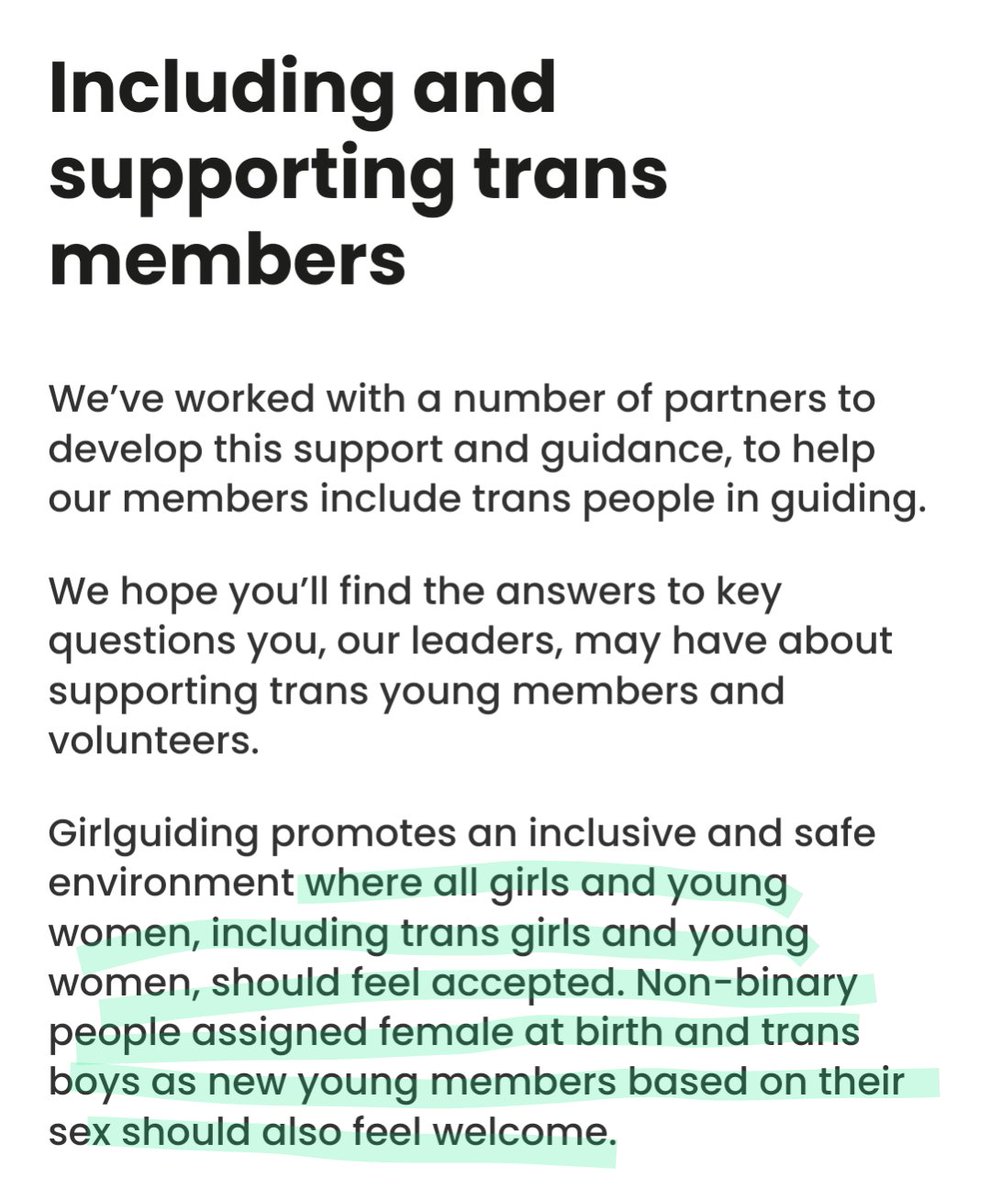 juoig7799's tweet image. Girl Guides already accepts trans girls.
The only group of people they exclude is c!s boys.