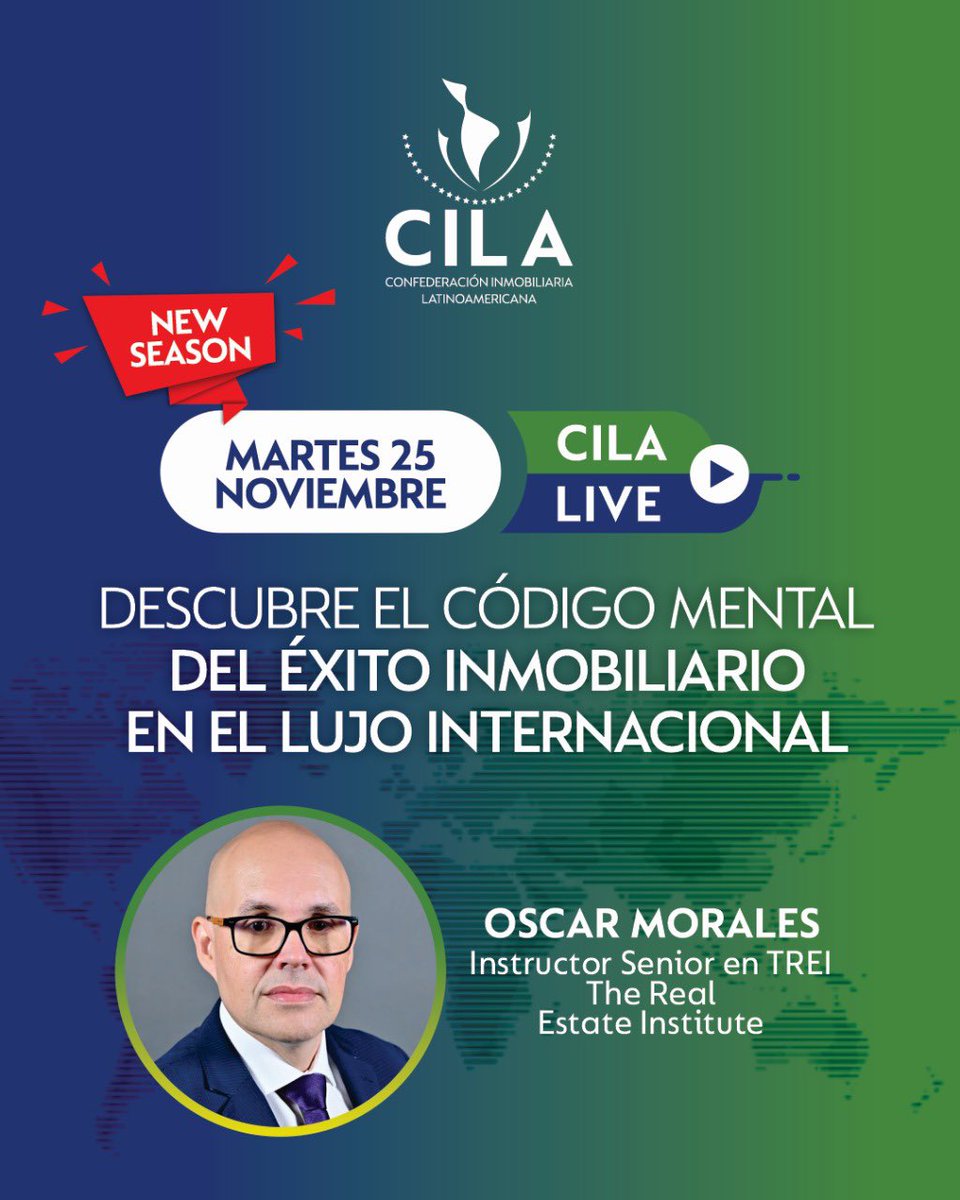 ConfederaCila's tweet image. 🔎 ¿Qué diferencia a los agentes que venden propiedades de lujo a nivel internacional, de quienes se quedan en el camino?

🔑TEMA: Descubre el Código Mental del Éxito Inmobiliario en el Lujo Internacional

🔗 Regístrate ahora: shorturl.at/O9DsO