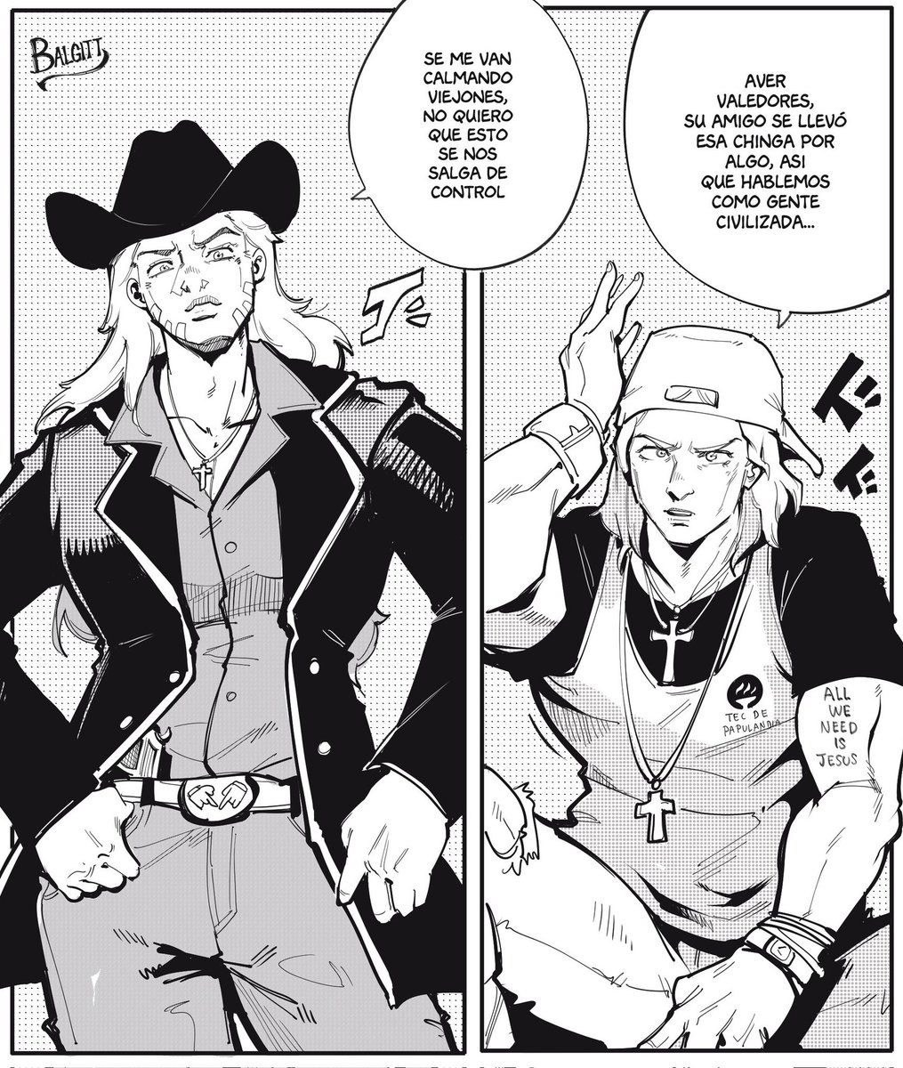 ⭐ GENTE PESADA ⭐
GutsxFrieren 39 

Che David, te metiste con gente pesada...
#guts #frieren #gyrozeppeli #johnnyjoestar #jojo #steelballrun #comic