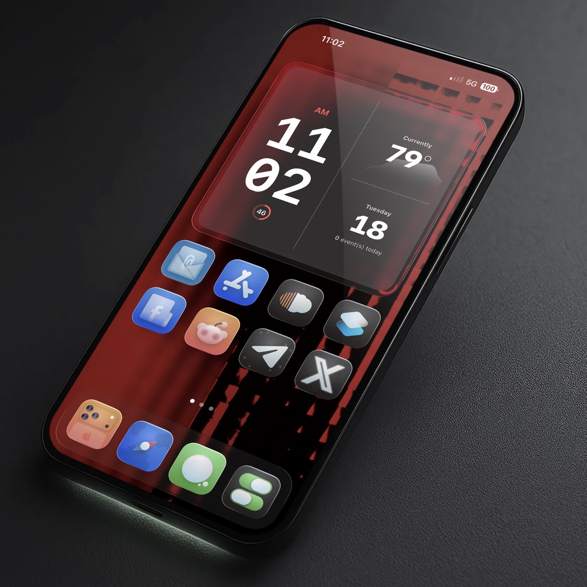 CROSSAFELLA's tweet image. Tuesday Home Screen #iPhone17promax #iOS