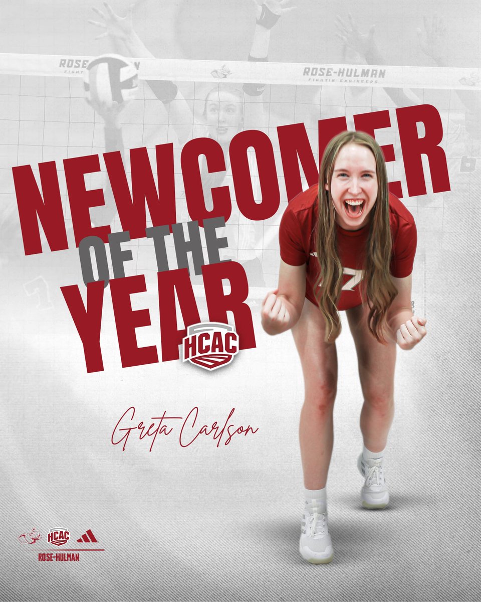 Thats right 😏
Greta Carlson is the HCAC Newcomer of the Year!!
#GoRose🤞