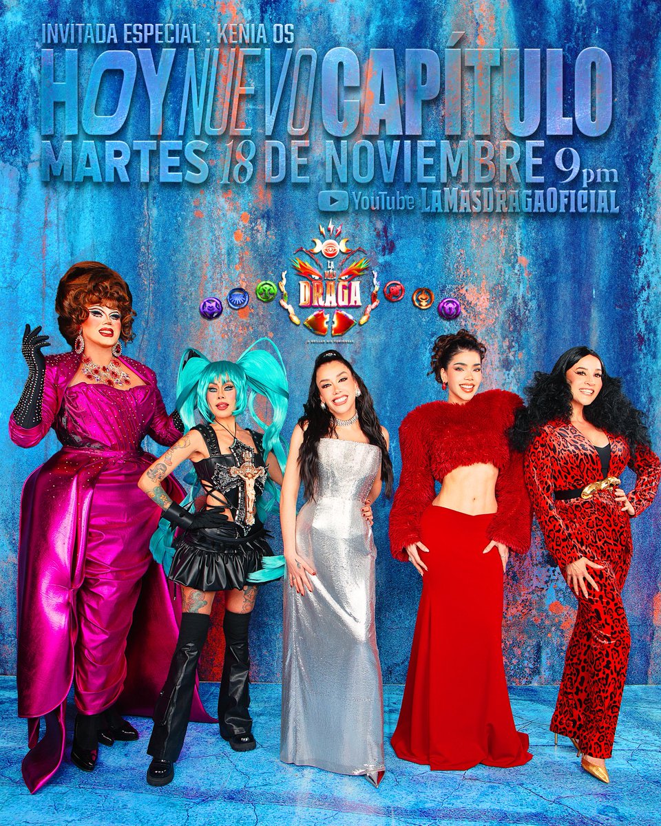 Lamasdraga's tweet photo. 👁️HOY ES MARTES DE…
 NUEVO CAPÍTULO !!8vo. EPISODIO DE 
“LA MÁS DRAGA 7” 
9pm POR NUESTRO CANAL EN YOUTUBE . 

⭐️Ella es sinónimo de Éxito , belleza, talento y carisma, toda una gran estrella Icónica. Cantante, empresaria e influenciadora máxima que gracias a su autenticidad se ha consolidado como una de las artistas más importantes de nuestro país y América Latina conquistando las listas de popularidad más importantes de la industria . Hoy en La Más Draga nos acompaña una Diosa Multigalardonada que todos admiramos Nuestra Patrona KENIA OS @keniaos Quién  será nuestra fabulosa jueza invitada en este octavo episodio del Séptimo Sello.

🚨Estamos ya  RUMBO A LA FINAL de este arranque y los boletos para “LA GRAN FINAL EN VIVO” están disponibles en nuestro enlace de biografía por superboletos !! .
📌Recuerda será el MARTES 16 DE DICIEMBRE  8:30pm en 
LA ARENA CDMX.
NO TE PIERDAS ESTE EVENTO ÚNICO.
Conducido por : @realkarime 
#LMD7 #LaMasDraga7
