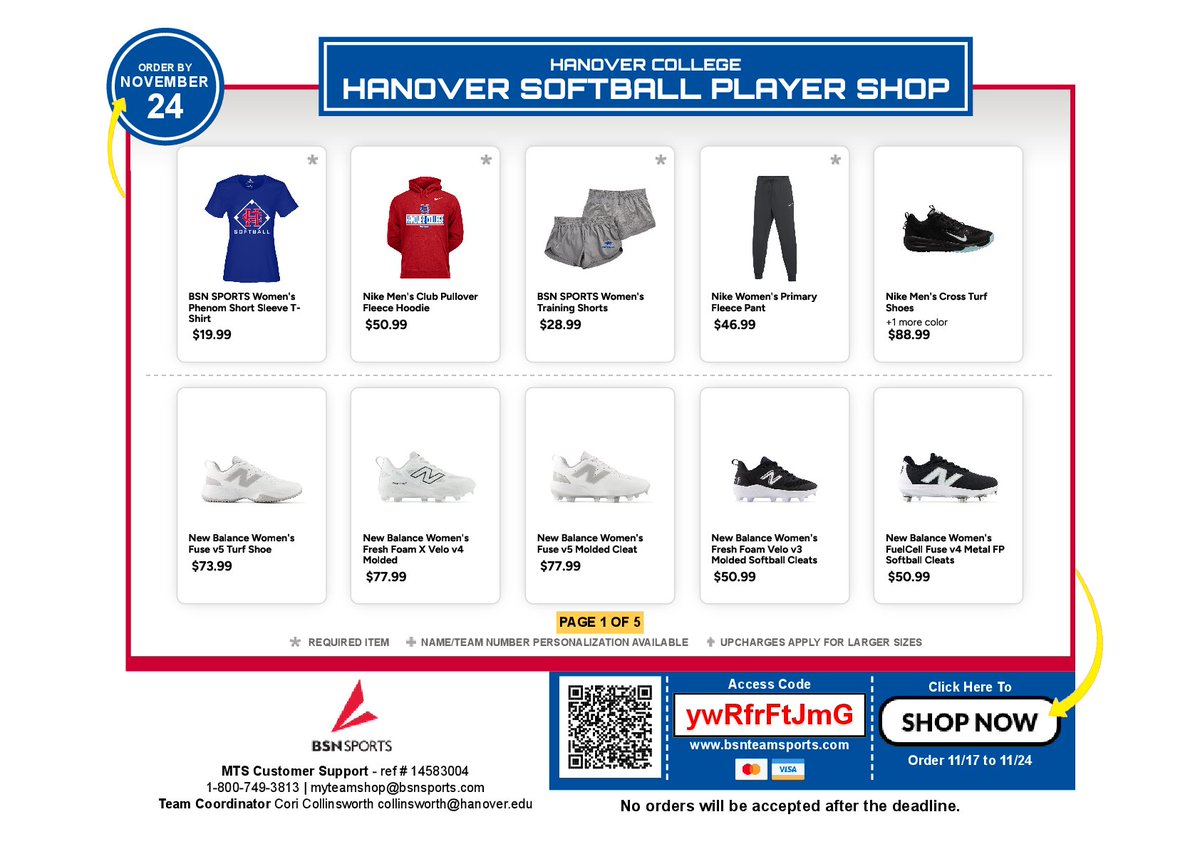 HanoverSBall's tweet photo. Looking for a holiday gift for your favorite Hanover fan? Visit the BSN shop today! Shop closes November 24! https://t.co/T5BQT9LHbr