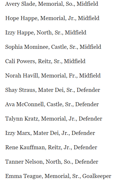 Castle_G_Soccer's tweet photo. Congrats to Presley, Ava, and Sophia on bring named to the All-Metro Team https://t.co/NzLYVIxCyX