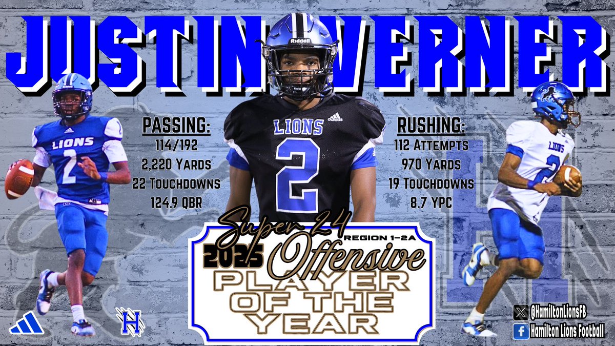 Justin Verner - All-Region 1-2A Super 24 Offensive Player of the Year