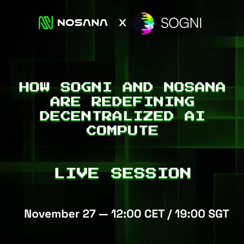 Cloudflare going down is your reminder of why DePIN matters. Especially in crypto.

With <a href="/nosana_ai/">Nosana</a>, we’ll yap about how decentralized infra makes everything faster. Including AI.

📅 Nov 27, 12:00 CET
🎥 Live on X, YT &amp; LinkedIn (🔗 in subtweet)

Goodies for those who tune in👀