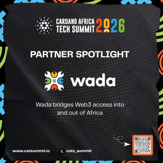 cats_summit's tweet image. 🔥 Shining the Spotlight on @wada_org!

We’re honored to have them as a partner for the Cardano Africa Tech Summit 2026!

Let’s build the future together.

#CATS26 #CardanoCommunity #PartnerSpotlight