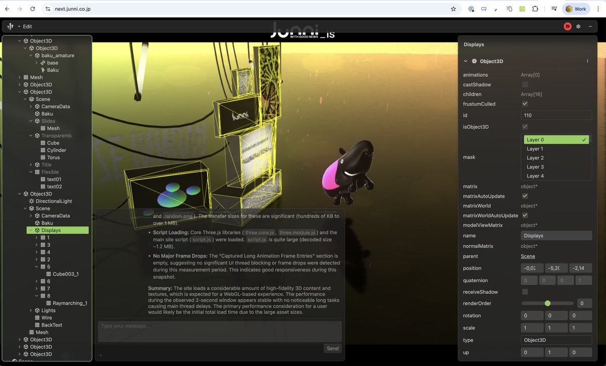 marcel_wiessler's tweet image. Building a tool to inspect, debug and manipulate 3D websites. Works with any @threejs / @modelviewer / @splinetool or @NeedleTools project.

Here are some screenshots from today&apos;s testing: