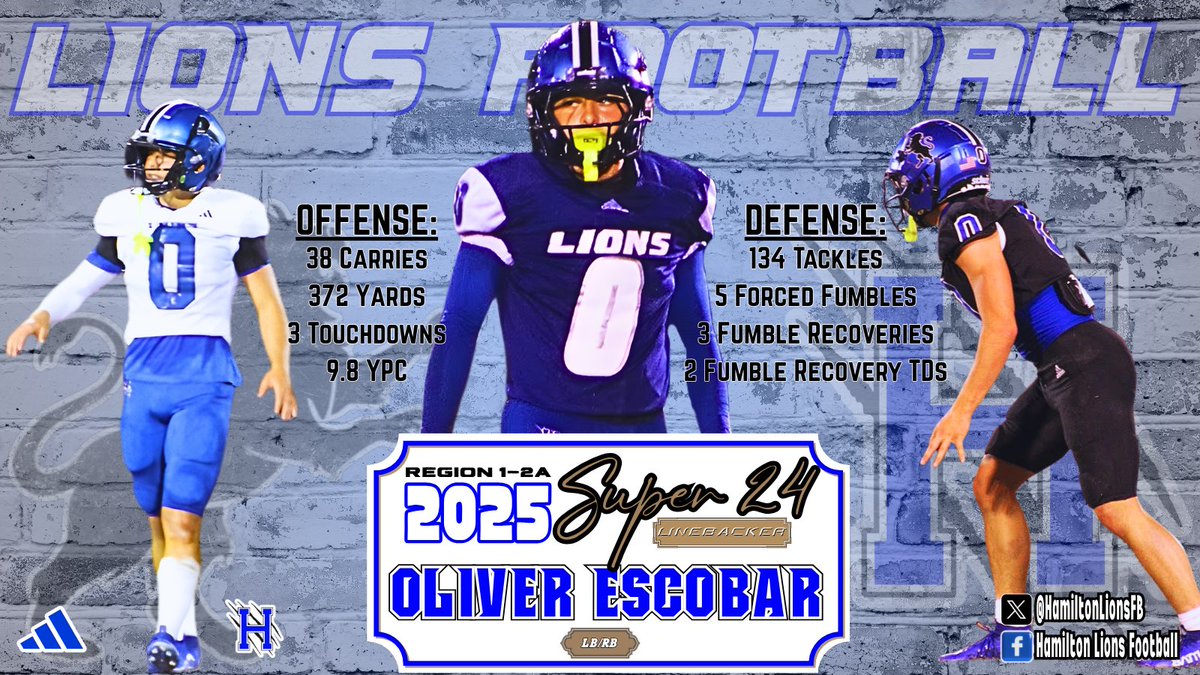 Oliver Escobar - All-Region 1-2A Super 24 Linebacker