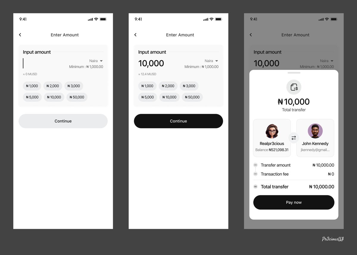 Pr3ciousUI's tweet image. WIP 🚧
Send Money

#design
#UserExperience 
#UIDesign
