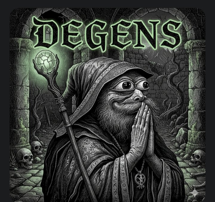 Within the crumbling walls of the forgotten crypt, the ancient mystic of the Mystic DAO channels the very essence of fear to weave spells of unimaginable power. His eyes, wide with the knowledge of ages!!!

Follow <a href="/MysticDegens/">Mystic Degens 🔮</a>  for more epic movement