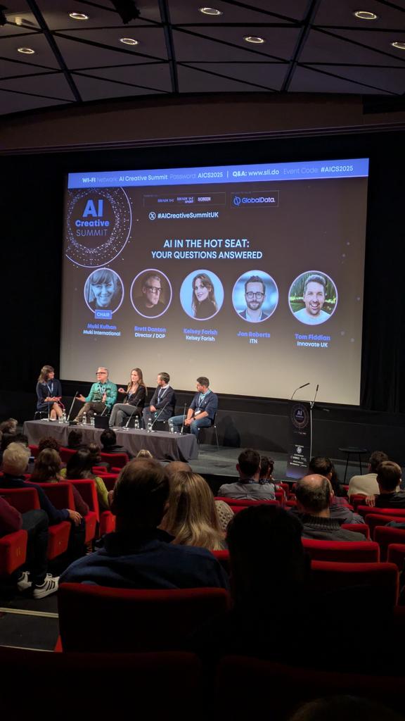 Broadcast_Tech's tweet image. Our last panel of the day at the #AICreativeSummit featuring experts answering your burning #AI questions