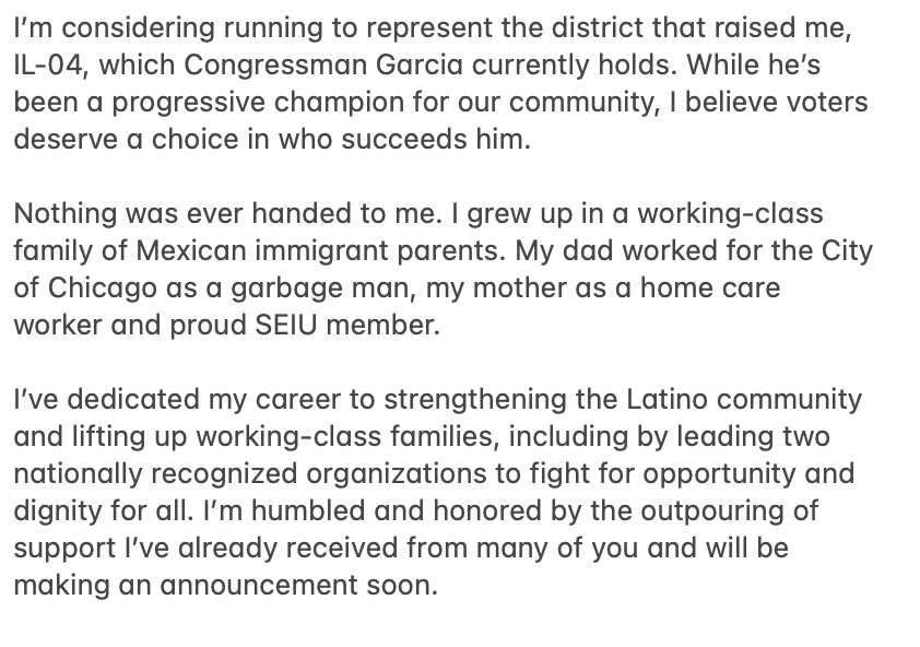 Thank you all for the outpouring of support -- I am humbled and honored. You will be hearing from me soon.