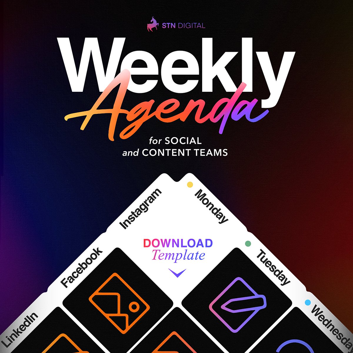 A smoother social week starts with a smarter plan.

Grab our Weekly Agenda Template and keep every platform covered: stndigital.com/weekly-agenda-…
