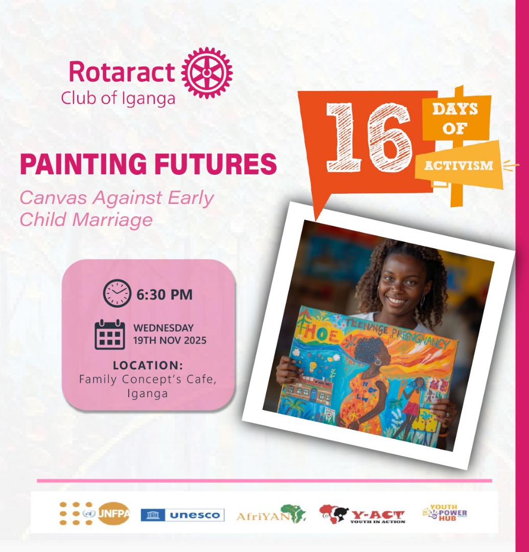 Painting Futures Happens Tomorrow!
Join us as we use art to speak out against early child marriage.
Bold colours. Strong voices. Brighter futures. 
#PaintingFutures #16DaysOfActivism <a href="/rotaract/">Rotaract</a>