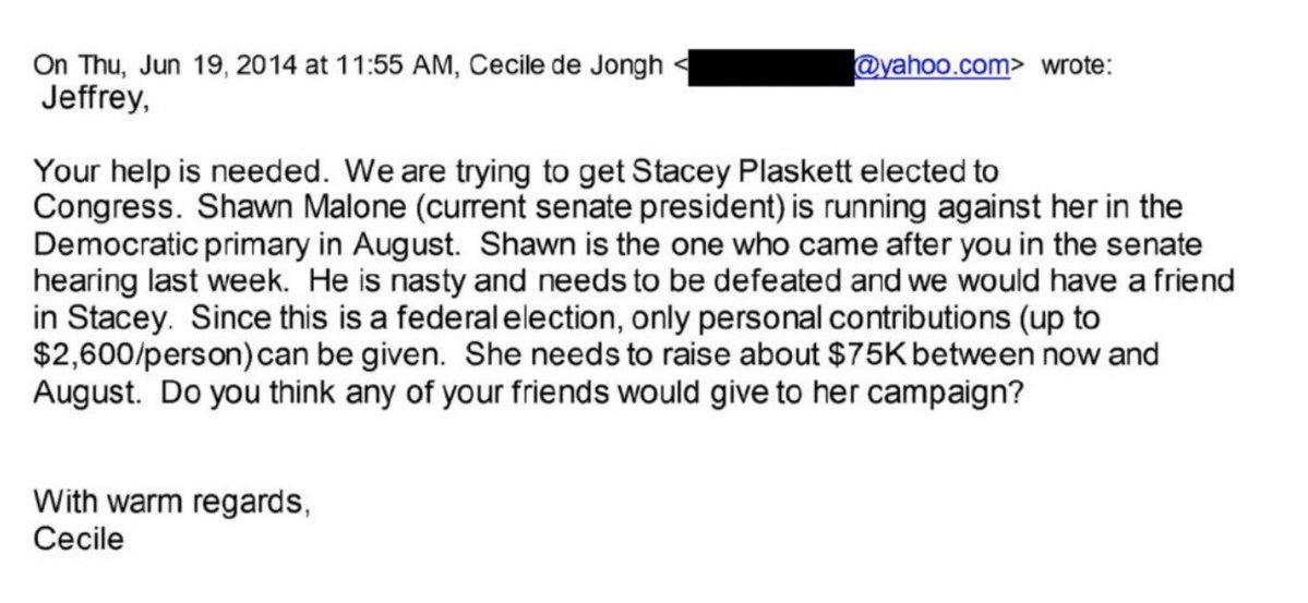 GuntherEagleman's tweet image. Hey Dipsht, 

Anything to say about Plaskett or Jeffries in bed with Epstein?

It&apos;s all being revealed, and this little stunt will backfire.

Have fun dealing with Karma, she&apos;s a BlTCH.