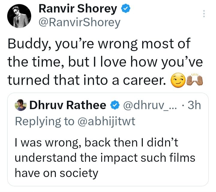 AshokShrivasta6's tweet image. रणवीर शौरी, राठी की लाठी तोड़ कर उसे दिन में ध्रुव तारा दिखाते हुए। @RanvirShorey
😂😂🤣🤣🤣