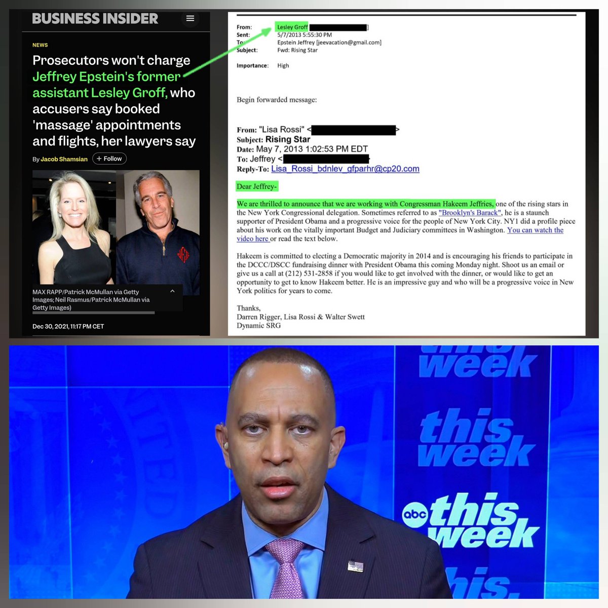 <a href="/nicksortor/">Nick Sortor</a> <a href="/RapidResponse47/">Rapid Response 47</a> <a href="/JamesComer/">James Comer</a> Lesley Groff waz working for Epstein.
The Web.