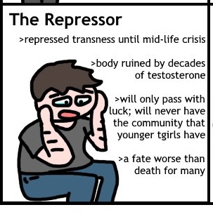 hypercyberdame's tweet image. this is the closest thing to what i am here. a coping man in a sea of actual transgender women