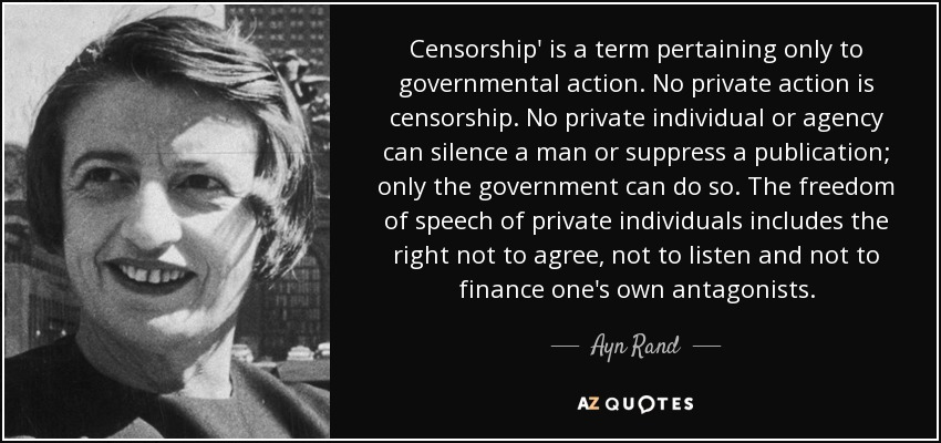 Works at a law firm and doesn't even know the concept of censorship applies only to government coercion. Yet she claims that private citizens deciding to disregard certain data of a privately run blockchain is "censorship". Ayn Rand outranks her in the definition of concepts.