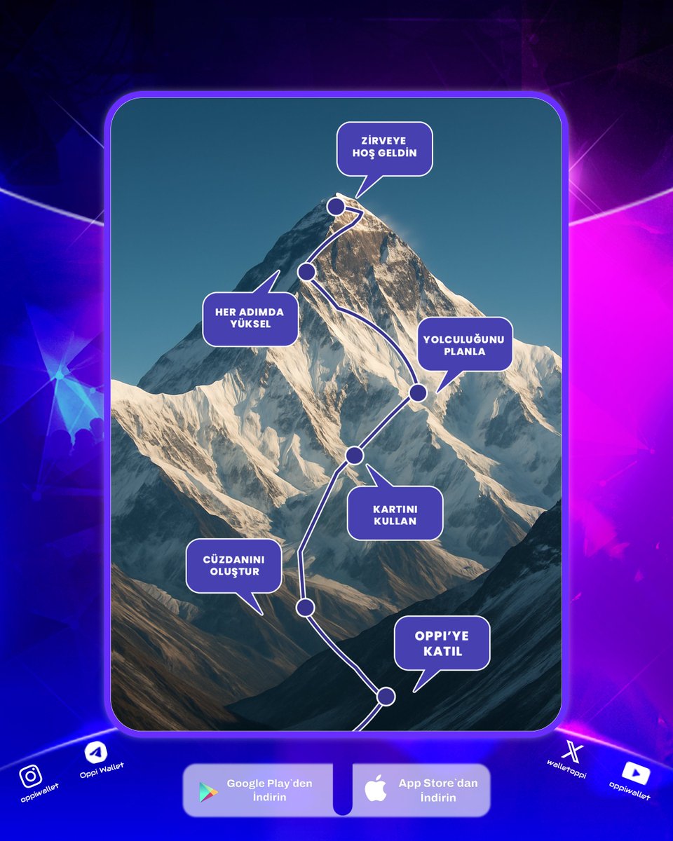 🏔️ Everest rotası gibi...

Her adımda yükselen bir yolculuk ve birlikte güçlenen bir topluluk
Bugün bir seviye daha yukarıdayız

#OppiWallet #Everest #Community