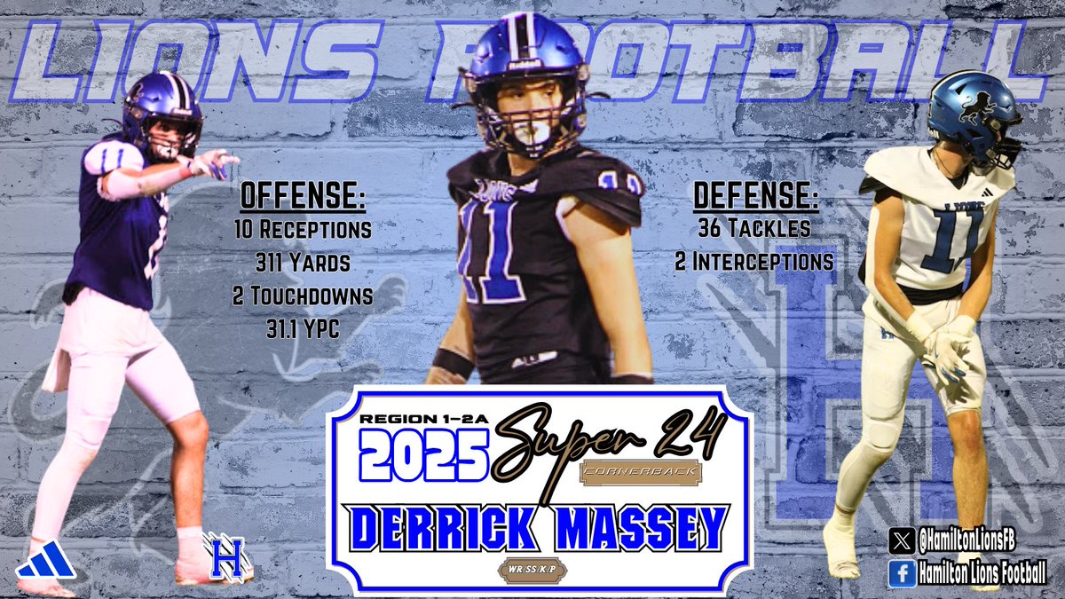 Derrick Massey - All-Region 1-2A Super 24 Cornerback