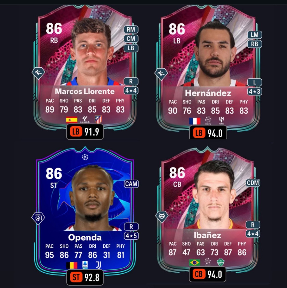 اكثر 3 تطويرات انتشاراً حالياً 🥶🥶🥶🔥🔥

طورت احد منهم ؟ 👀 

بالنسبه لي لاعب والسبب 👇🏻

- ستايل ثيو سيء ❌
- ستايل لورينتي سيء ❌
- تكلفة ايبانيز سيئه 💰💔
- ماقدرت اصيد اوبيندا 😅