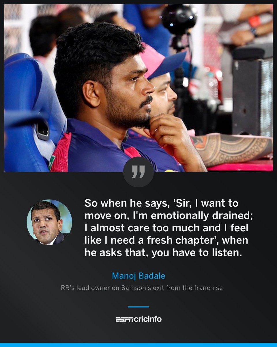 Rajiv1841's tweet image. Below is the complete statement of owner for your reference.

- Samson this year of IPL was clearly sad when he saw Buttler not getting retainer, who was RR&apos;s biggest asset &amp;amp; then Dravid dominating team calls. 

Samson was just so passionate about RR to them to their 1st IPL win…