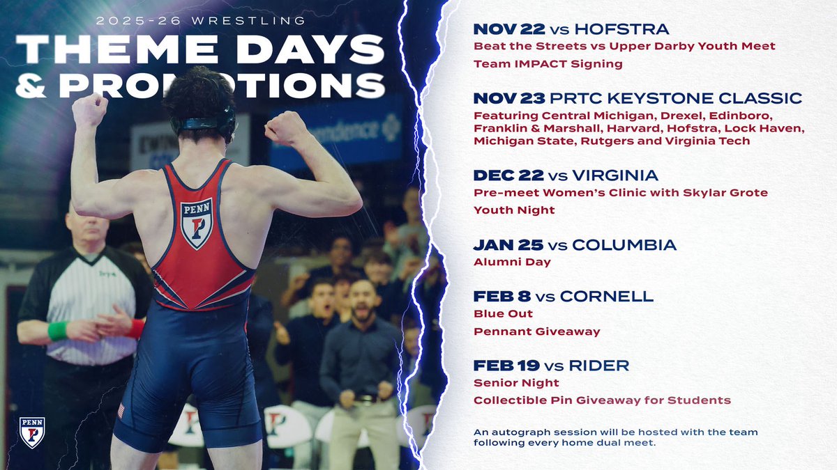 Our theme and promo schedule for our home slate is here‼️

#TheBuild x #FightOnPenn