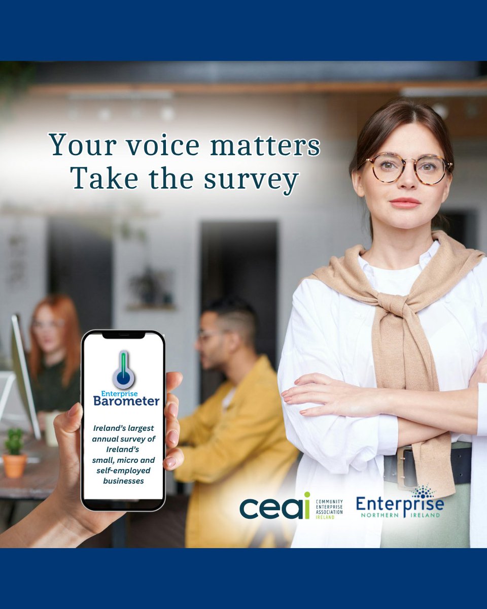 Have your say in the Small Business and Enterprise Barometer 2025 – the first all-island survey capturing the real experiences of micro and small businesses across Ireland, North and South.

📝 Take the survey: surveymonkey.com/r/CEAI-SMALL-B…