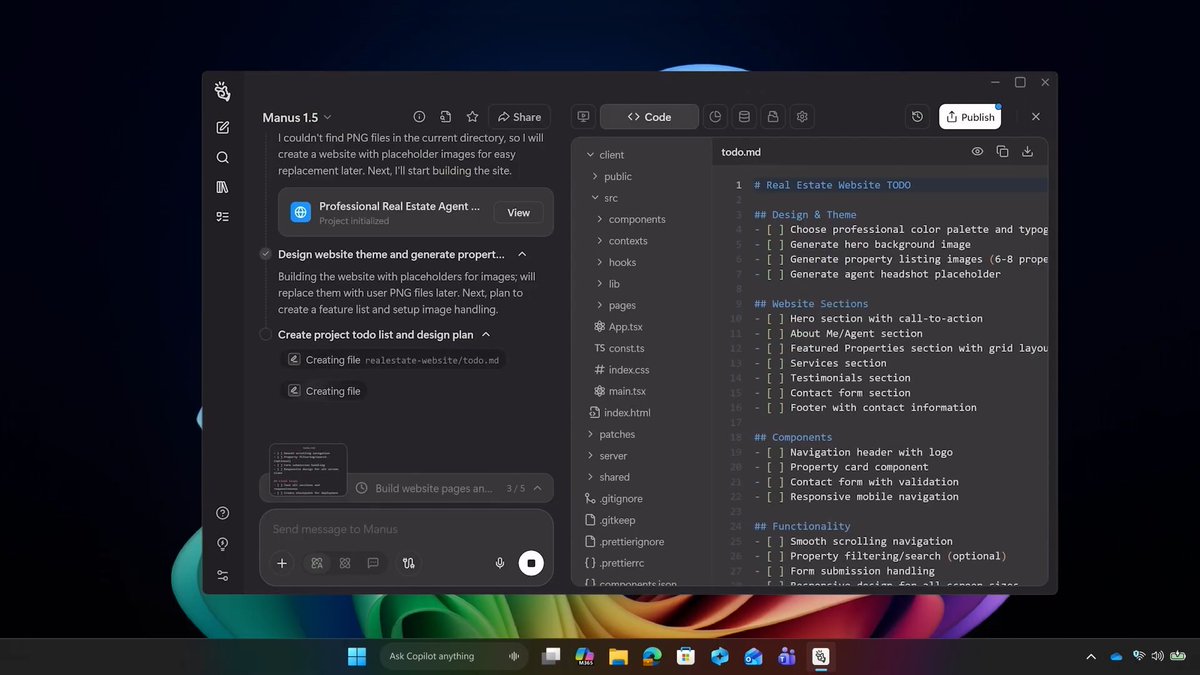 WindowsLatest's tweet image. Microsoft confirms Windows 11&apos;s File Explorer will be upgraded with Copilot / AI features. In fact, you&apos;ll be able to build apps &quot;vibe code&quot; using files in File Explorer.

File Explorer will go beyond summarizing documents using Copilot.

Microsoft says AI tools like Manus and…