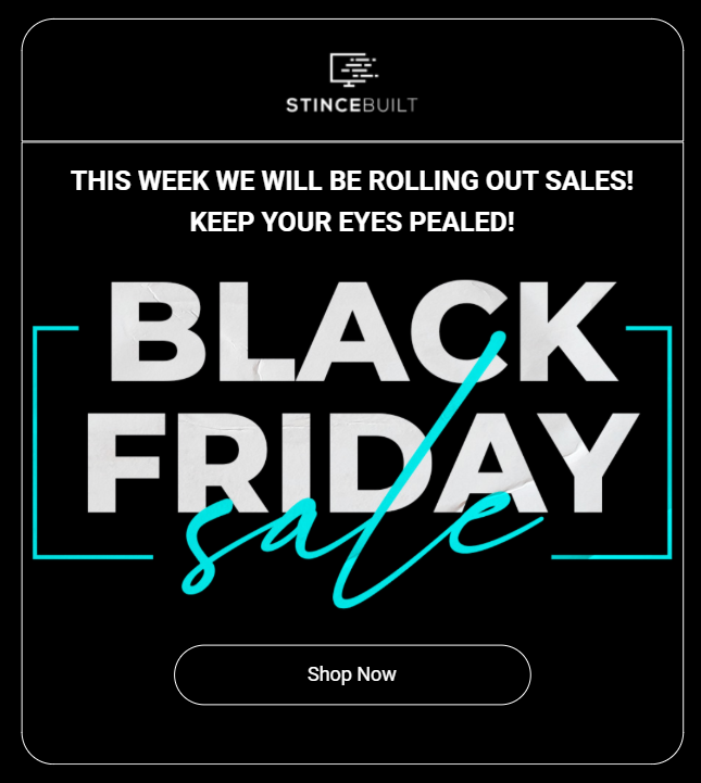 StinceBuilt's tweet image. Black Friday is coming... 👀

Want early access to the deals? Sign up below to get notified the moment they go live!
stincebuilt.com/black-friday/