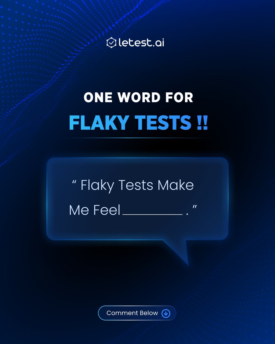 letest_ai's tweet image. We&apos;ve all been there: staring at a red pipeline, only to rerun the test and watch it magically pass. It’s like a tiny, repetitive nightmare. 🫠

Drop your most honest, one-word answer! 👇

#qatesting #devops #continuousintegration #ci #badtests #letestai