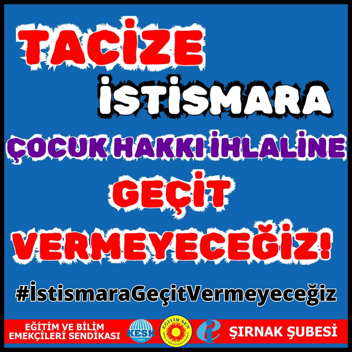 Cizre’de 38 çocuğa yönelik cinsel istismar davasında yaşananları derin bir kaygı ve öfkeyle takip ediyoruz.

Yıllardır süren cezasızlık politikaları, çocukların güvenliğini ve geleceğini tehdit etmekte, adalet taleplerimizi gölgede bırakmaktadır. Çocuklarımızın yaşadığı travmalar