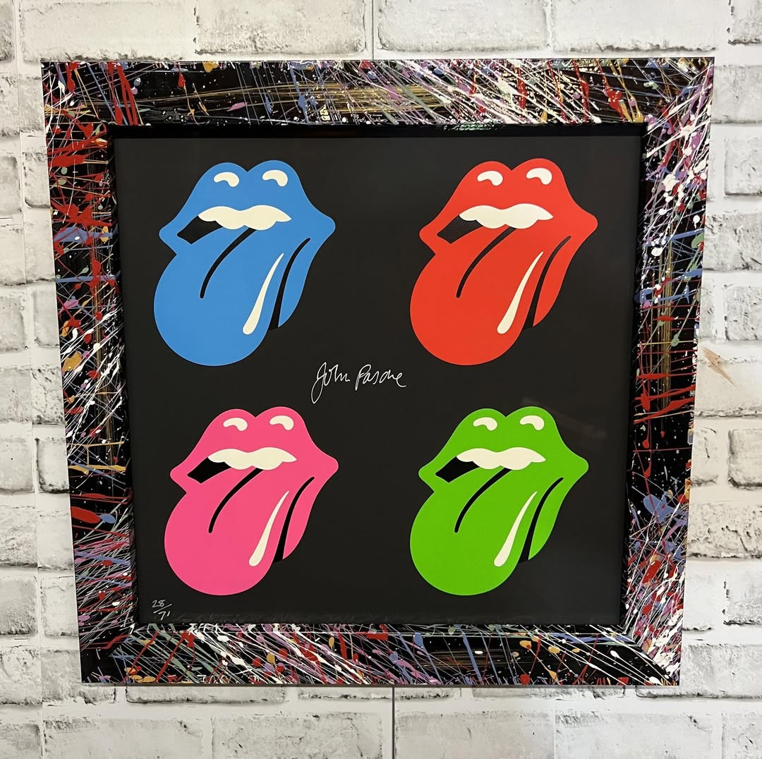 truvueglazing's tweet image. &quot;#RollingStones print with one of our favorite lines, &apos;VOLA&apos;  from @RomaMoulding! Museum Glass® by Tru Vue®!&quot; –@FrameDeArt #CreateSomethingSpecial #TruVue #MuseumGlass