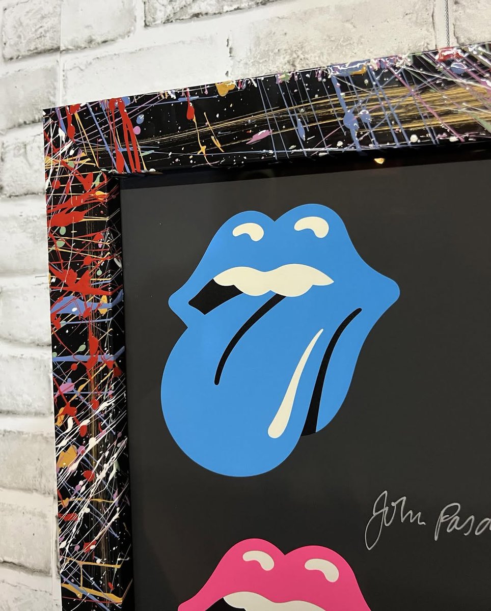 truvueglazing's tweet image. &quot;#RollingStones print with one of our favorite lines, &apos;VOLA&apos;  from @RomaMoulding! Museum Glass® by Tru Vue®!&quot; –@FrameDeArt #CreateSomethingSpecial #TruVue #MuseumGlass