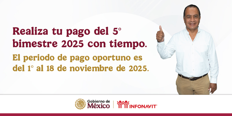 CanacoTapachula's tweet photo. Pago oportuno 5°bimestre 2025 
Al pagar tus aportaciones patronales y amortizaciones de crédito de tus trabajadores, cumples con tus obligaciones fiscales y también permites que tus trabajadores hagan efectivo su derecho a una vivienda propia. 
Mas info: https://t.co/SKwRNYRDng https://t.co/8wHgWvLvvG