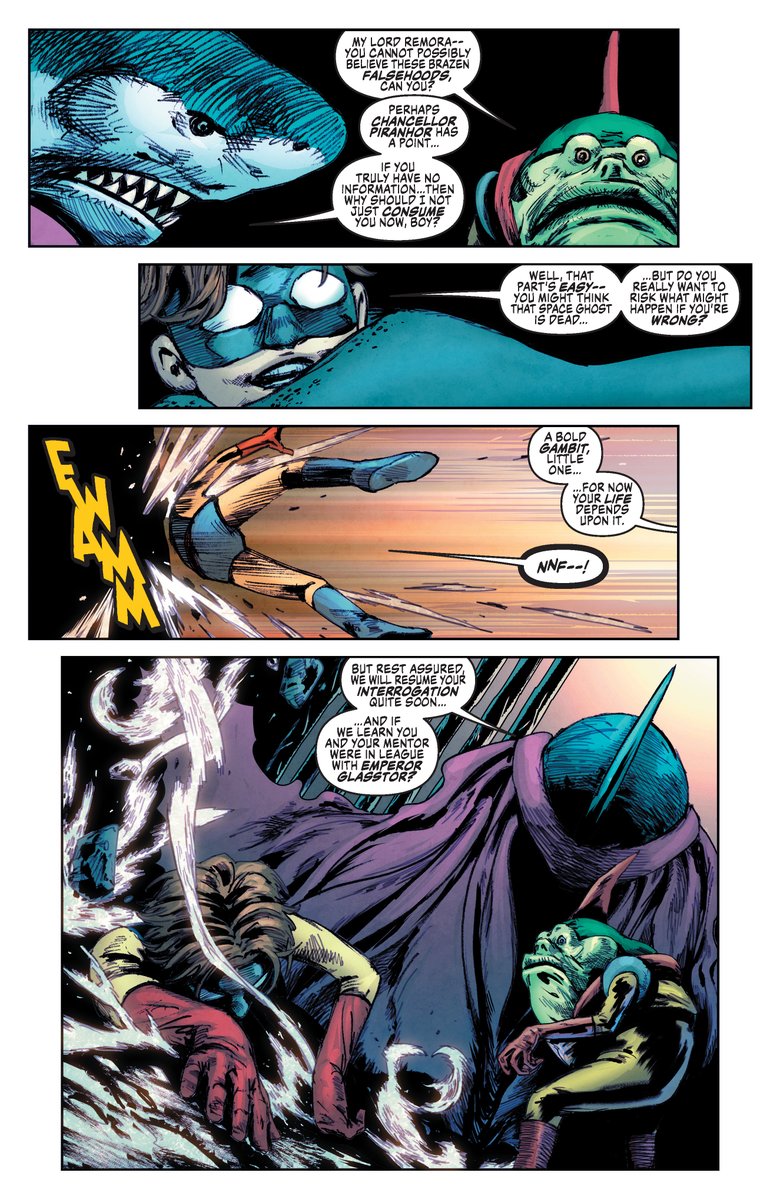 DynamiteComics's tweet image. In stores this week, Space Ghost Vol 2 #5 from David Pepose and Jonathan Lau. Here’s a look inside.

#spaceghost #davidpepose #jonathanlau

dynamite.com/htmlfiles/view…