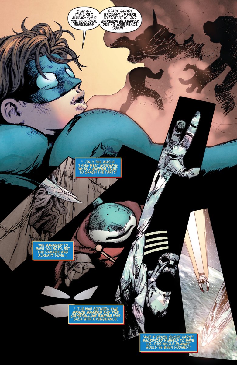 DynamiteComics's tweet image. In stores this week, Space Ghost Vol 2 #5 from David Pepose and Jonathan Lau. Here’s a look inside.

#spaceghost #davidpepose #jonathanlau

dynamite.com/htmlfiles/view…