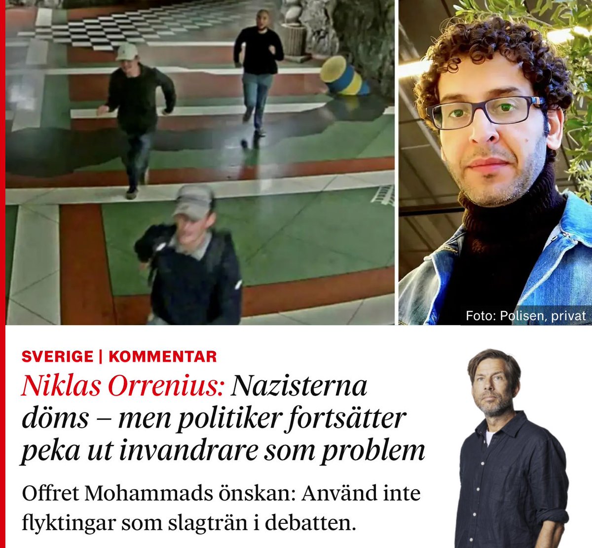 Tycker denna agendasättande journalistik från DN är larvig. För två saker kan existera samtidigt där vi har problem med nazistiska grupper och problem kopplade till invandringen. 

Politiker måste kunna få tala om invandringens stora konsekvenser och påverkan på det svenska