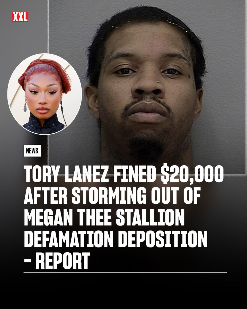 Tory Lanez has reportedly been fined $20,000 after he stormed out of a deposition in a defamation case involving Megan Thee Stallion.

On Monday (Nov. 17), Rolling Stone reported that Tory Lanez sat for a deposition on Nov. 14 in regards to Megan Thee Stallion's defamation