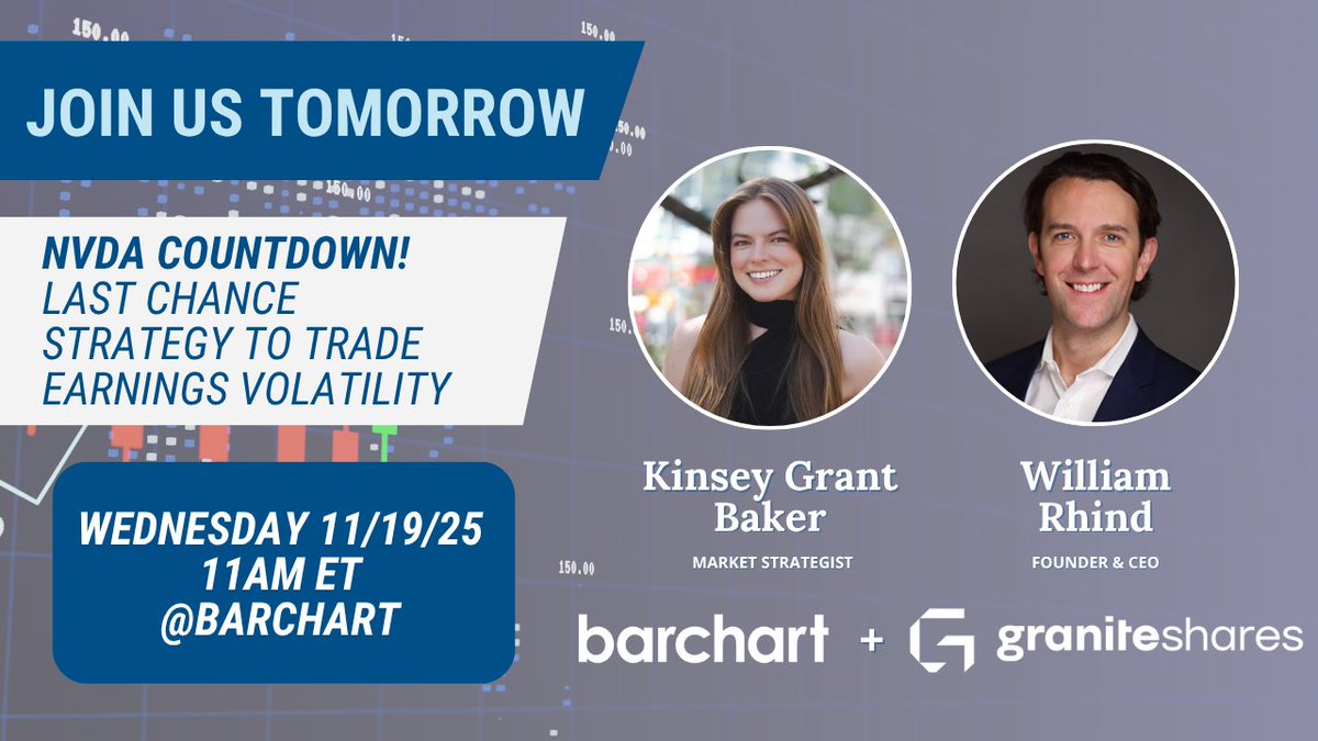 🔵BARCHART: Evento dal vivo con il CEO di GraniteShares, Will Rhind, su NVDA e prodotti Bull e Bear