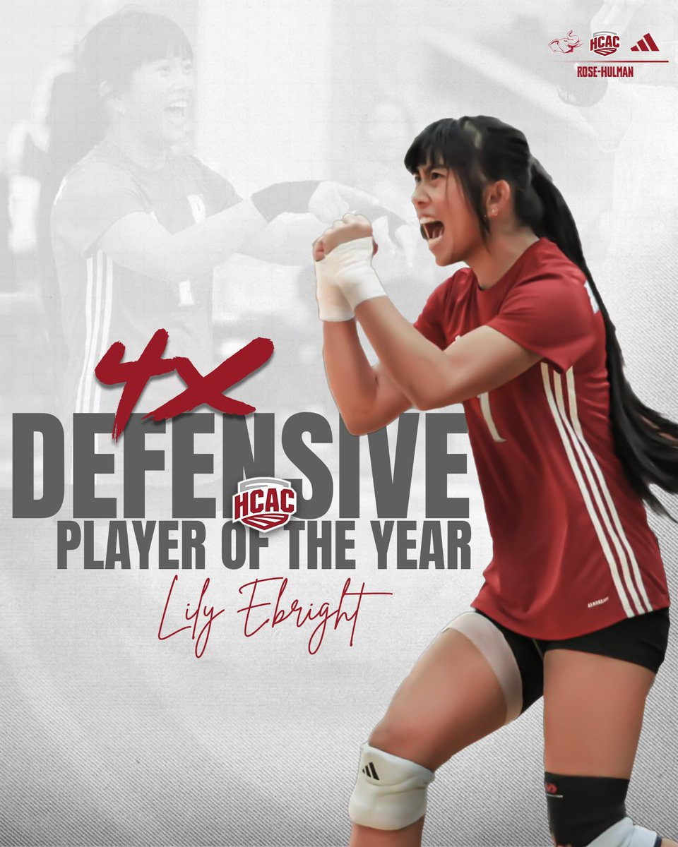 4X DPOTY 🫡
Ebright becomes the first student-athlete in Rose-Hulman and HCAC history to win Defensive Player of the Year all four years. 
#GoRose🤞