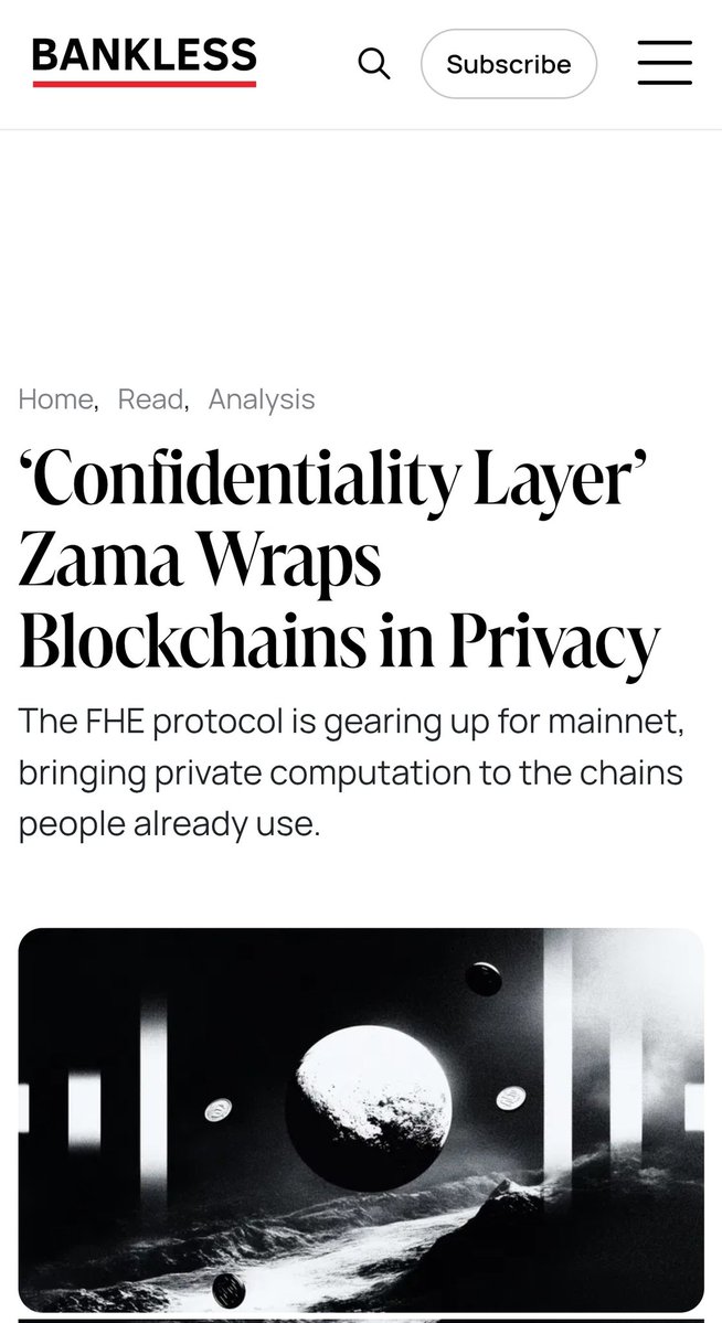 ‘Confidentiality Layer’ <a href="/zama/">Zama</a> Wraps Blockchains in Privacy.
The FHE protocol is gearing up for mainnet, bringing private computation to the chains people already use.