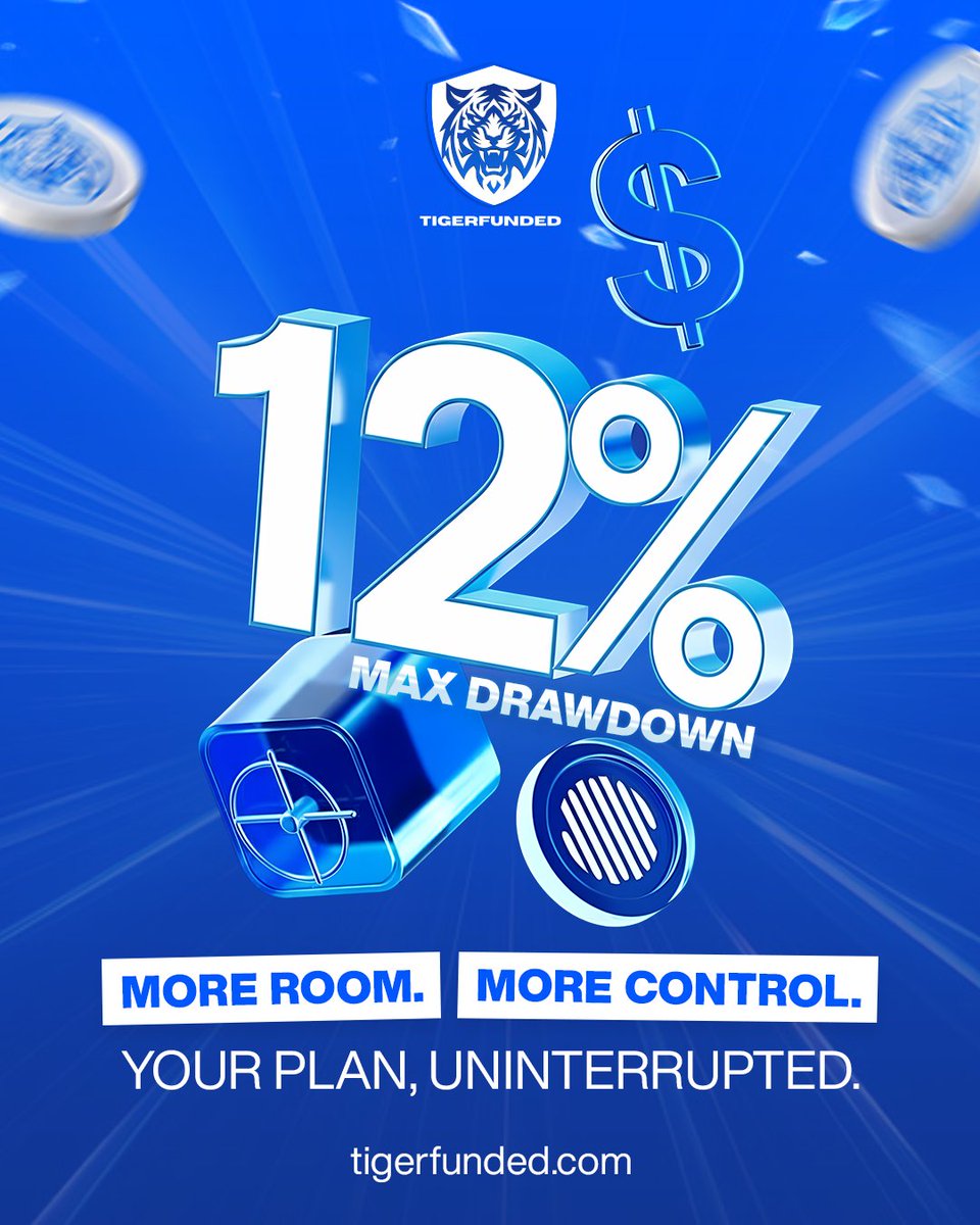 🔵 12 percent max drawdown gives you more space to stay consistent with your plan.
You follow your structure.
You keep your pace steady.
Your approach stays uninterrupted.

This update is built for people who value clarity, stability, and a calm environment to work in.
Simple.
