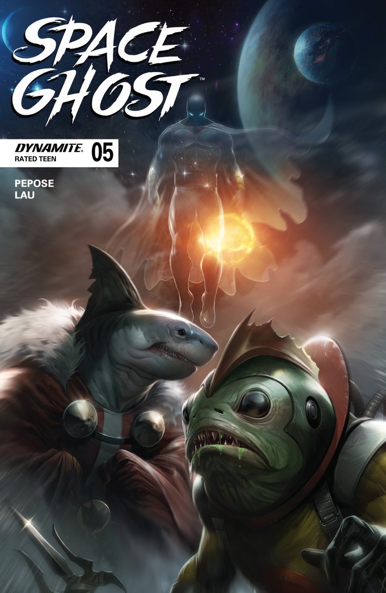 DynamiteComics's tweet image. In stores this week, Space Ghost Vol 2 #5 with covers by Francesco Mattina, Jae Lee, Michael Cho and Bjorn Barends.

#spaceghost #davidpepose #jonathanlau #francescomattina #jaelee #michaelcho #bjornbarends

dynamite.com/htmlfiles/view…