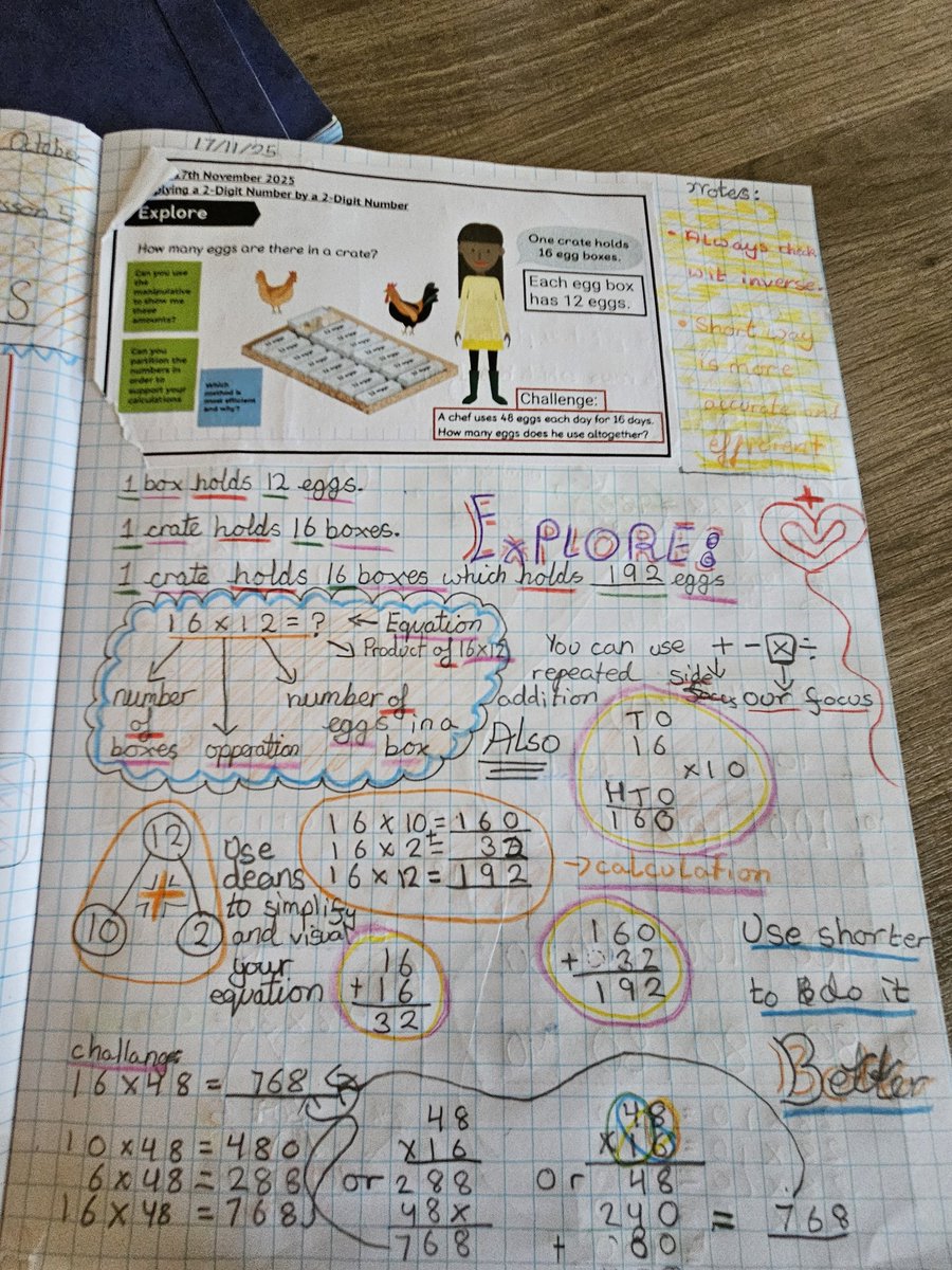 CCJacademy's tweet image. This week, Year 5 have been getting to grips with a range of multiplication methods to solve problems! 📝✖️👩‍🔬👨‍🔬

We have been so impressed with their journal work to demonstrate their understanding! 👇
#WeAreLEO🧡🦁