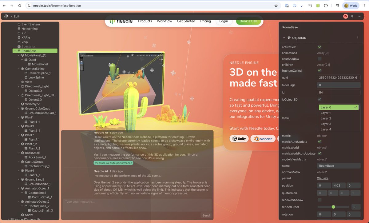 marcel_wiessler's tweet image. Building a tool to inspect, debug and manipulate 3D websites. Works with any @threejs / @modelviewer / @splinetool or @NeedleTools project.

Here are some screenshots from today&apos;s testing:
