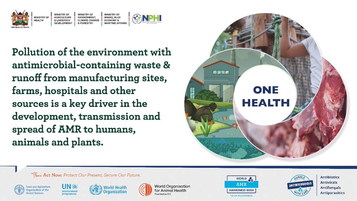HazelAlai's tweet photo. Environment plays a key role in development transmission and spread of AMR
#AMR #ActNow #WAAW2025
@UNEP , @NemaKenya 
@Environment_Ke , @wasreb , @kepro_ke , https://t.co/MnOCj0At1r