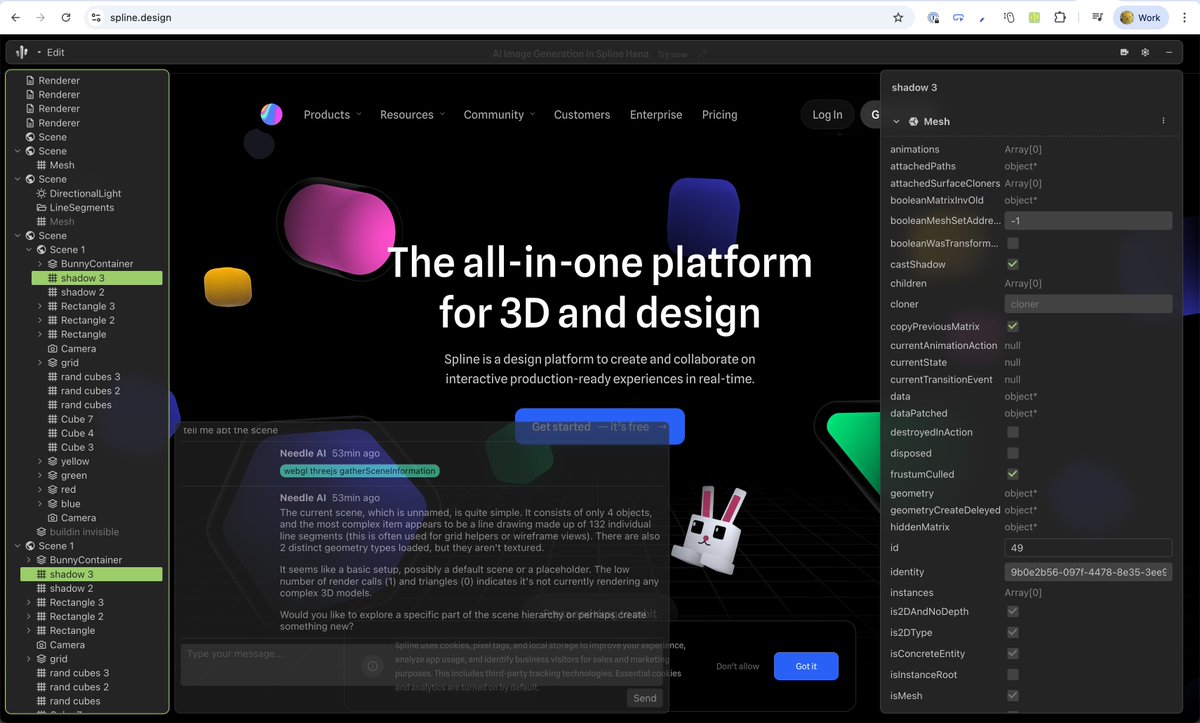 marcel_wiessler's tweet image. Building a tool to inspect, debug and manipulate 3D websites. Works with any @threejs / @modelviewer / @splinetool or @NeedleTools project.

Here are some screenshots from today&apos;s testing: